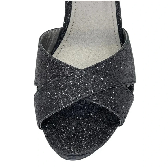 Guess Jordie Black Glitter Metallic Womens Heels Size 7.5M - Picture 6 of 11